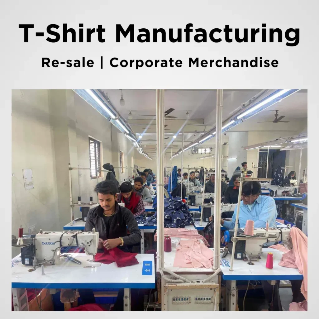 Tshirt Manufacturing unit in Delhi | coporate customized promotional tshirts | college merchandise | dtf hub delhi