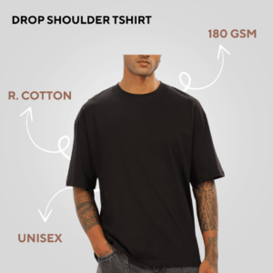 180 GSM Recycled cotton drop shoulder tshirt under 80rs/pc dtf hub | sinvats apparels