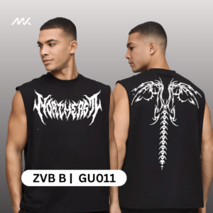 Boxy tank vest | 240 cotton terry Vest for gym | vest for boys | printed vest for clothing shops | printed tank vest for gym boys | printed tank vest supplier | sinvats apparels | dtf hub | white color half sleeves tshirt | black color vest