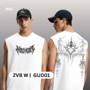 Boxy tank vest | 240 cotton terry Vest for gym | vest for boys | printed vest for clothing shops | printed tank vest for gym boys | printed tank vest supplier | sinvats apparels | dtf hub | white color half sleeves tshirt | black color vest