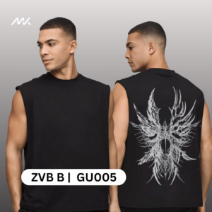 Boxy tank vest | 240 cotton terry Vest for gym | vest for boys | printed vest for clothing shops | printed tank vest for gym boys | printed tank vest supplier | sinvats apparels | dtf hub | white color half sleeves tshirt | black color vest
